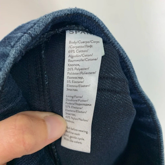 Spanx Jean-ish® Ankle Leggings Size Small Pull On Twilight  Rinse Stretch Casual - Picture 9 of 11